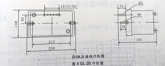 gl-15、25反時(shí)限過流繼電器板后接線圖 gl-15、25反時(shí)限過流繼電器板后接線圖