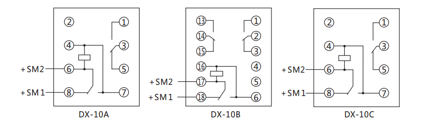DX-10C閃光繼電器內(nèi)部接線及外引接線圖 DX-10C閃光繼電器內(nèi)部接線及外引接線圖