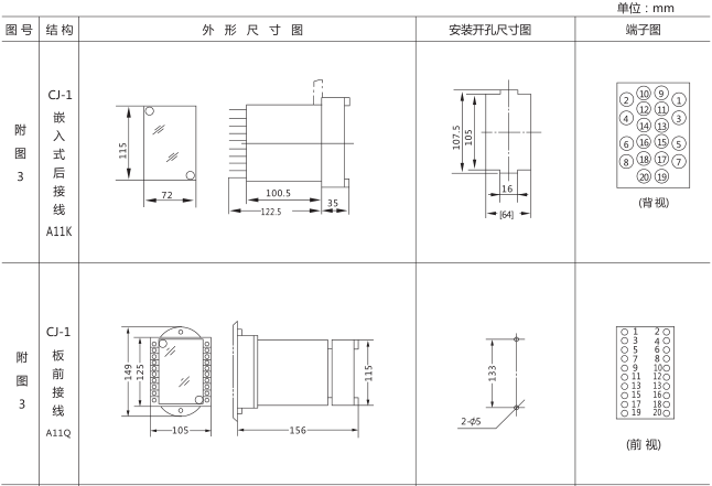 SS-54時(shí)間繼電器外形及開孔尺寸圖片一 SS-54時(shí)間繼電器外形及開孔尺寸圖片一