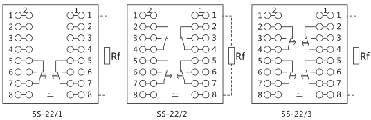SS-22/2型時間繼電器內部接線及外引接線圖片 SS-22/2型時間繼電器內部接線及外引接線圖片