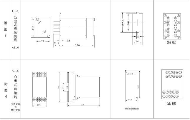 SJ-11A/12集成電路時(shí)間繼電器外形尺寸及開孔尺寸圖片三 SJ-11A/12集成電路時(shí)間繼電器外形尺寸及開孔尺寸圖片三