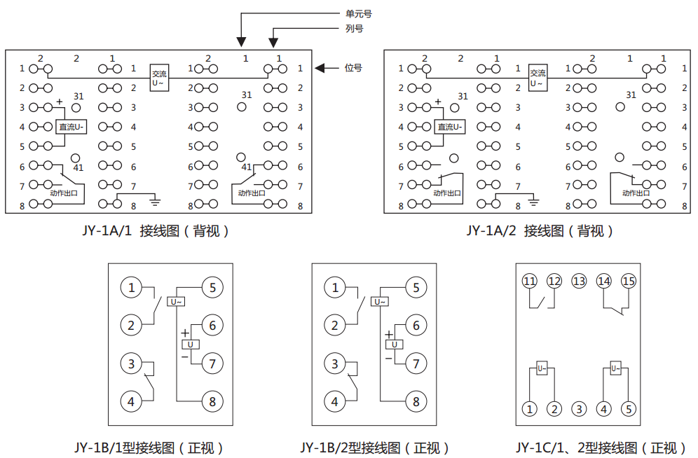 JY-1A/1電壓繼電器內(nèi)部接線圖 JY-1A/1電壓繼電器內(nèi)部接線圖