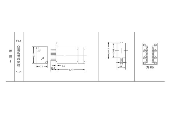 JC-7/21開孔尺寸圖 JC-7/21開孔尺寸圖